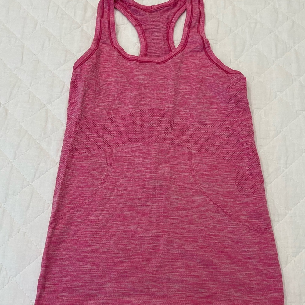 lululemon athletica Heathered Pink Tank Top